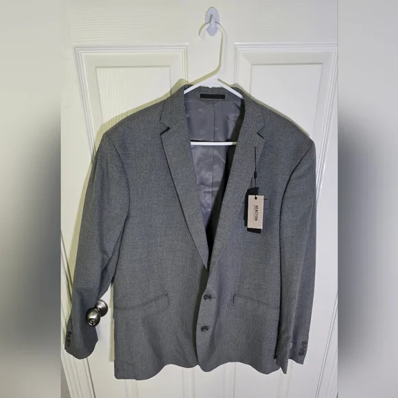 NWT Kenneth Cole Reaction Grey Mens Big and Tall 2 Piece Suit 50L 44W